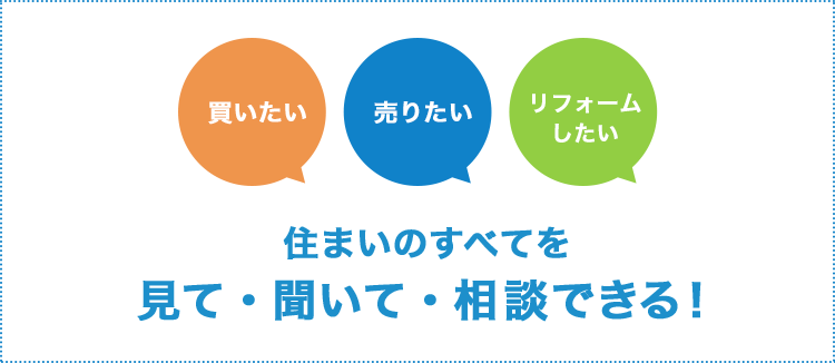 住まいのすべてを見て・聞いて・相談できる!